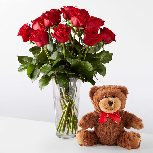 Tango In Paris Bouquet & Bear Set